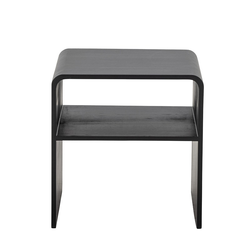 Bout de canapé noir design rangement sur Coup de Cœur Design