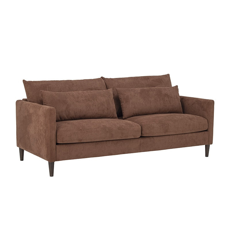 Canapé tissu marron 3 places - Thess 