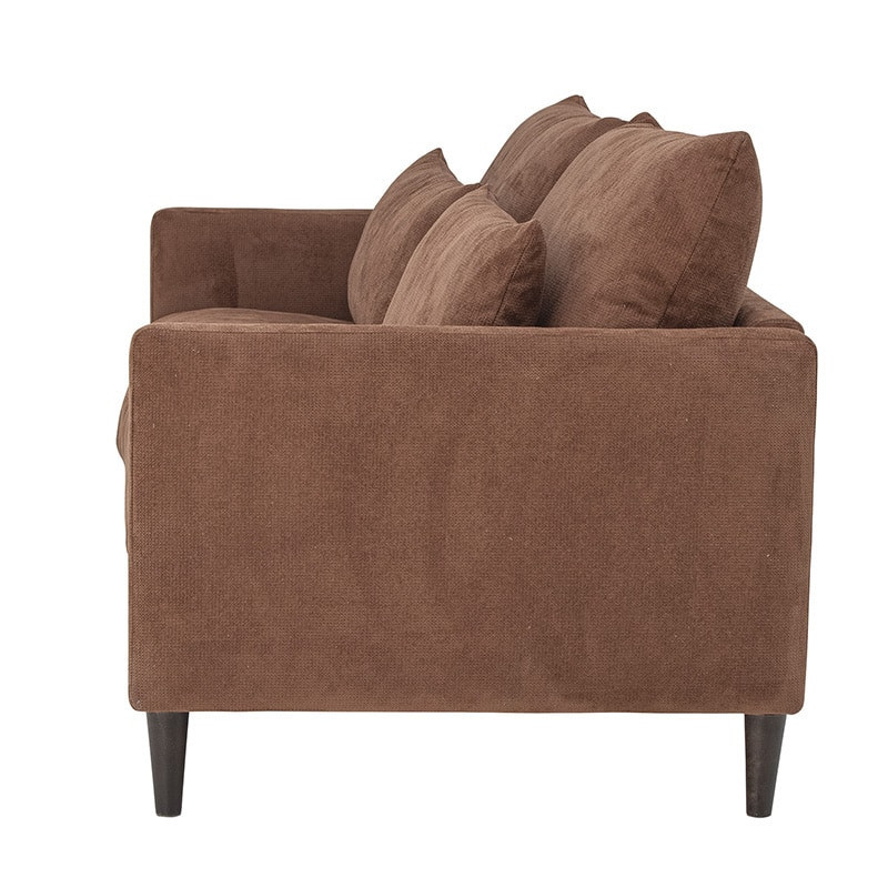 Canapé tissu marron 3 places - Thess 