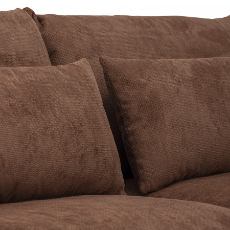 Canapé tissu marron 3 places - Thess 