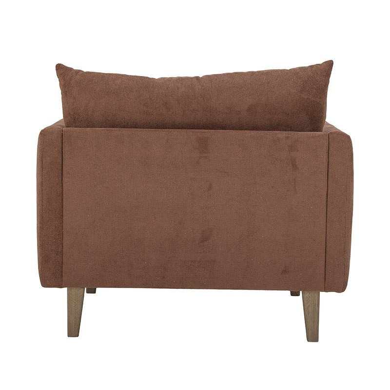 Fauteuil de salon marron vintage - Thess 