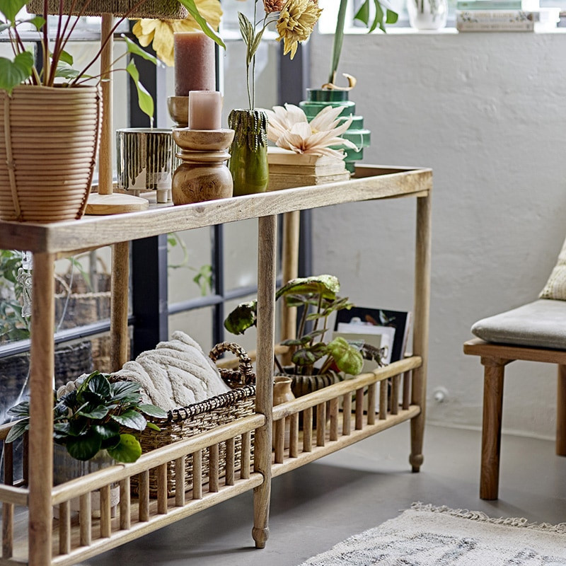 Grande console en bois avec rangement - Sali 