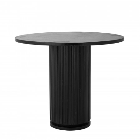 Petite table ronde noire pied central 90cm - Porto 