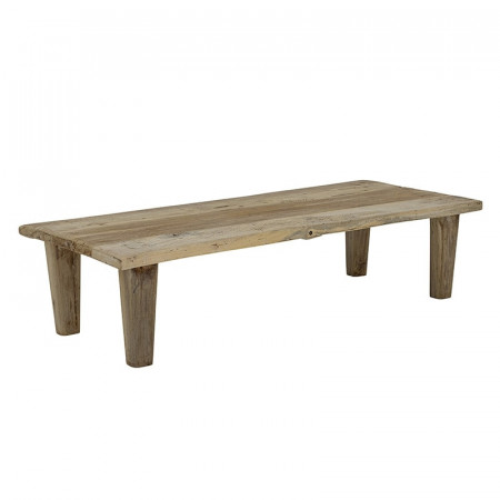 Table basse rectangulaire en bois recyclé aspect brut - Riber 