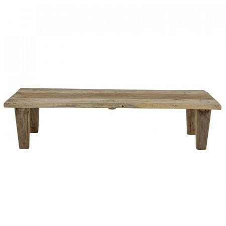 Table basse rectangulaire en bois recyclé aspect brut - Riber 