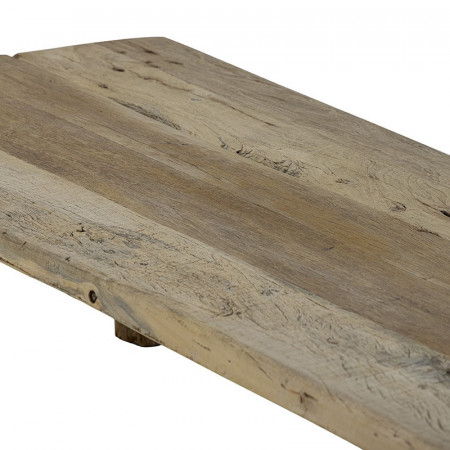 Table basse rectangulaire en bois recyclé aspect brut - Riber 