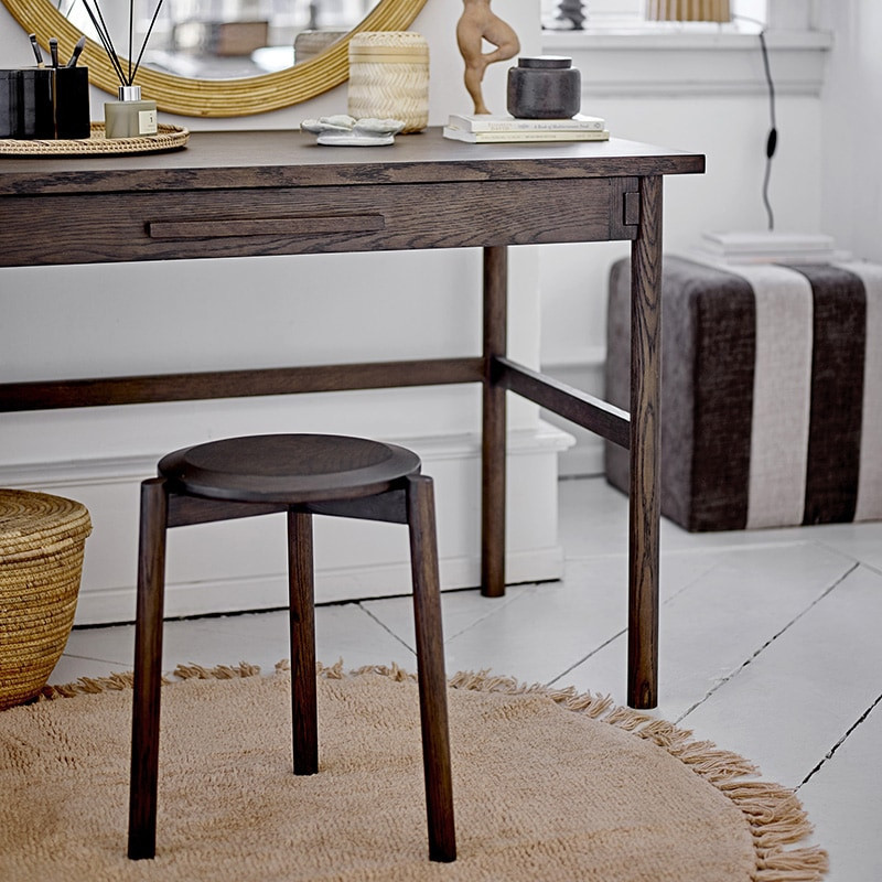 Tabouret rond scandinave chêne brun Gil Bloomingville