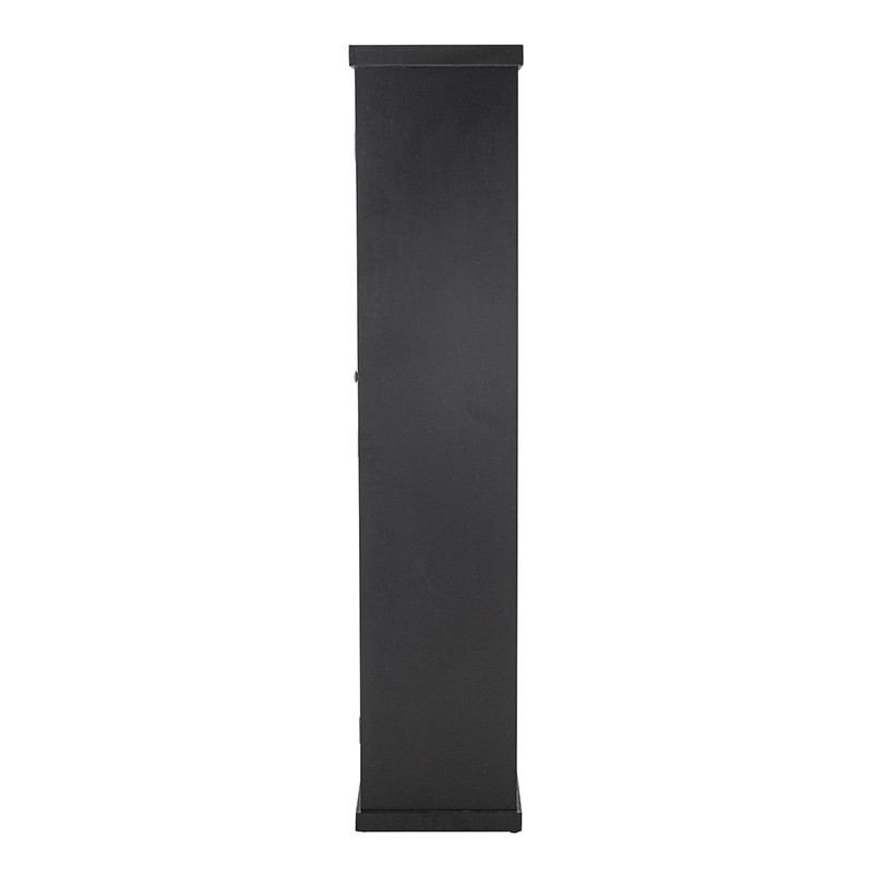 Vitrine colonne en bois noir - Emilio 