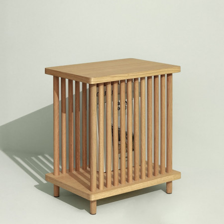 Table d'appoint design en bois naturel - Sine