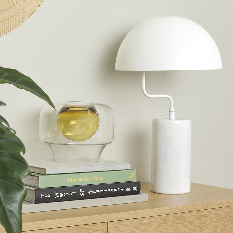 Lampe blanche design Hubsch - Lam