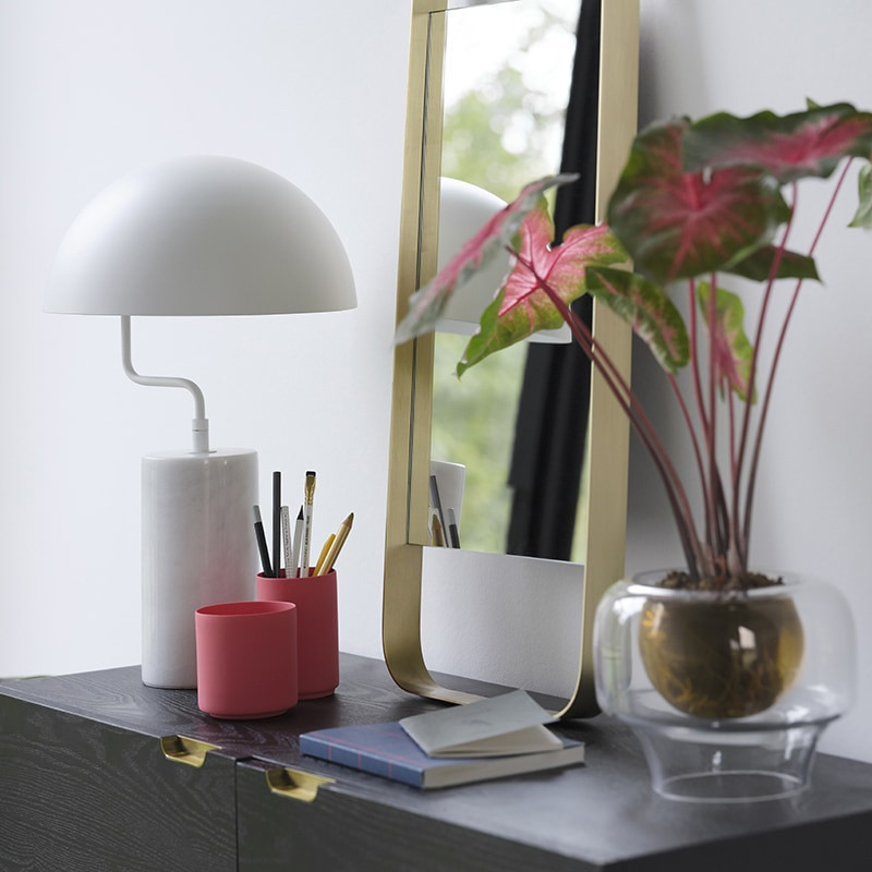 Lampe blanche design Hubsch - Lam