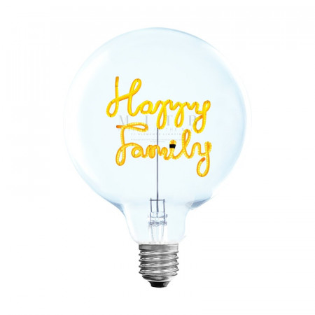 Ampoule led décorative avec socle noir sans fil - Happy Family 