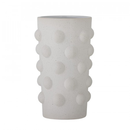 Vase blanc en grès avec formes rondes - Artan 