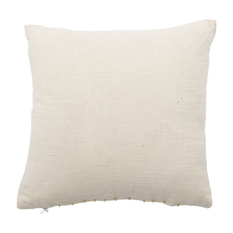 Coussin blanc avec motif pinceau noir - Ebell 