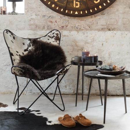 Fauteuil papillon peau de vache design - Cow