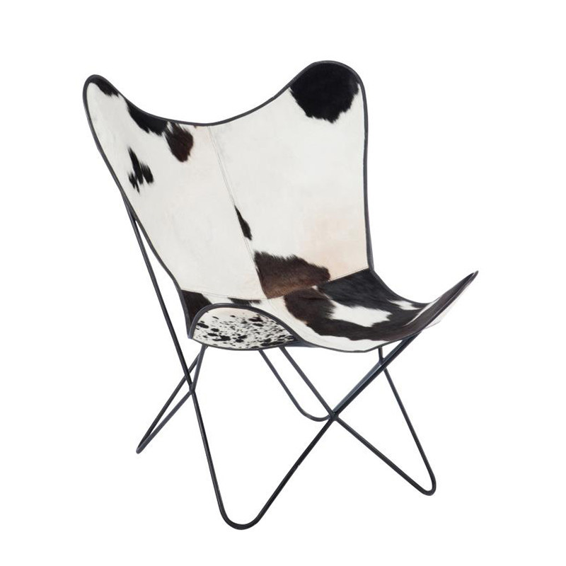 Fauteuil papillon design peau de vache - Cow