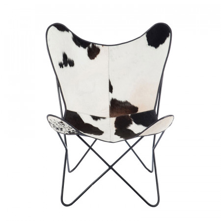 Fauteuil papillon peau de vache design - Cow