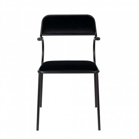 Chaise noire design vintage - Alba 