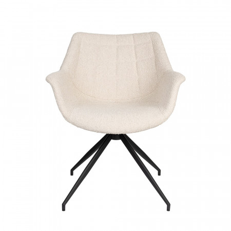 Chaise fauteuil beige design pivotant - Doulton 