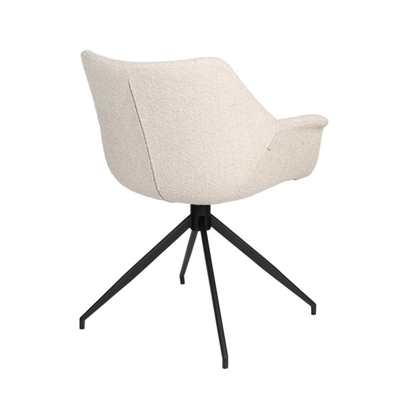 Chaise fauteuil beige design pivotant - Doulton 