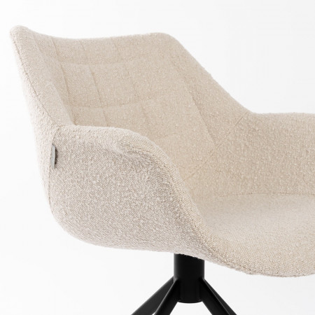 Chaise fauteuil beige design pivotant - Doulton 