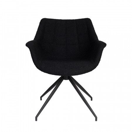 Chaise fauteuil design noir pivotant - Doulton 