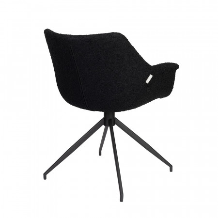 Chaise fauteuil design noir pivotant - Doulton 