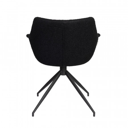 Chaise fauteuil design noir pivotant - Doulton 