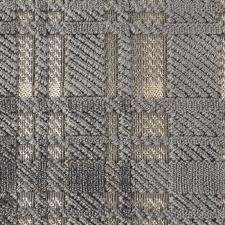 Coussin déco gris motif écossais 45x45 - Dandy