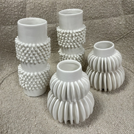 Vase blanc original design Bloomingville - Vala