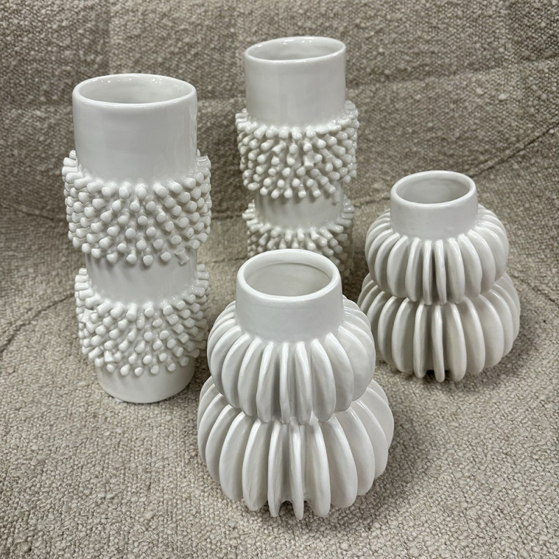 Vase blanc design Bloomingville - Vala