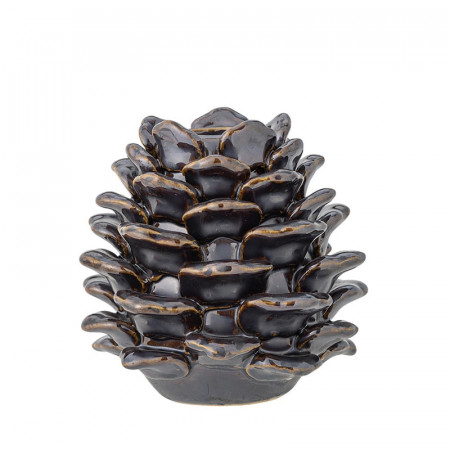 Bougeoir en céramique design pomme de pin marron  - Pine 