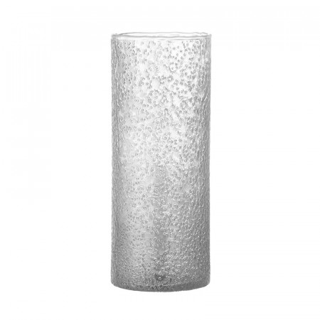 Vase design en verre recyclé transparent texturé Bloomingville - Zenta 