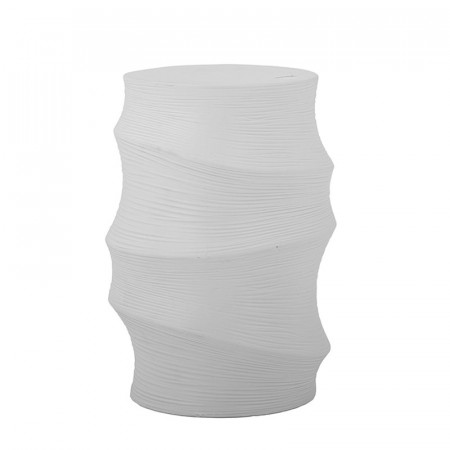 Table d'appoint forme organique en céramique blanche Bloomingville - Volise 