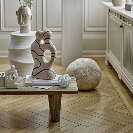 Table d'appoint forme organique en céramique blanche Bloomingville - Volise 