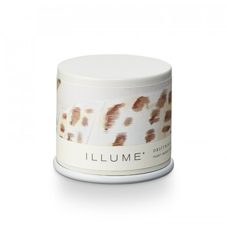 Bougie parfumée fleurs de citronnier, brume océanique et sable ambré boîte métal 85g Illume - Driftwood 