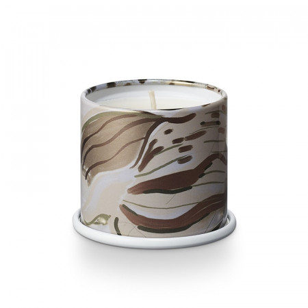 Bougie parfumée fleurs de citronnier, brume océanique et sable ambré boîte métal 85g Illume - Driftwood 