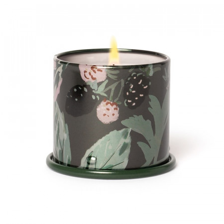 Bougie parfumée jasmin, baies fraîches et ambre liquide boîte métal 85g Illume - Blackberry Absinthe 