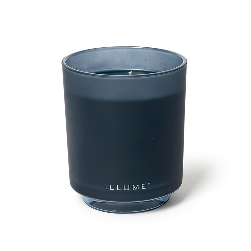 Bougie parfumée feuilles vertes, pluie fraîche et éclats de citron en verre 335g Illume - Hidden Lake 