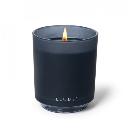 Bougie parfumée feuilles vertes, pluie fraîche et éclats de citron en verre 335g Illume - Hidden Lake 