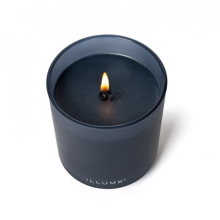Bougie parfumée feuilles vertes, pluie fraîche et éclats de citron en verre 335g Illume - Hidden Lake 