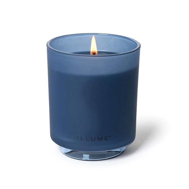 Bougie parfumée bois de santal, fruits d'été et mandarine en verre 335g Illume - Citrus Crush 