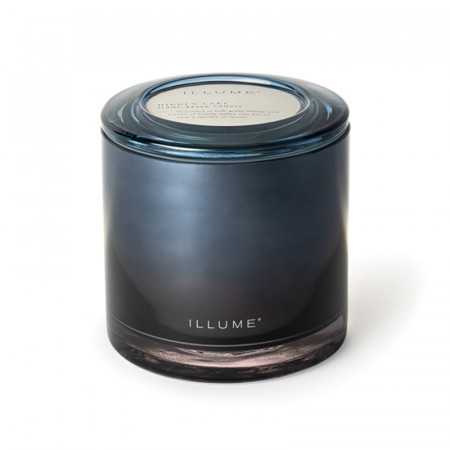 Bougie parfumée feuilles vertes, pluie fraîche et éclats de citron en verre avec couvercle 590g Illume - Hidden Lake 