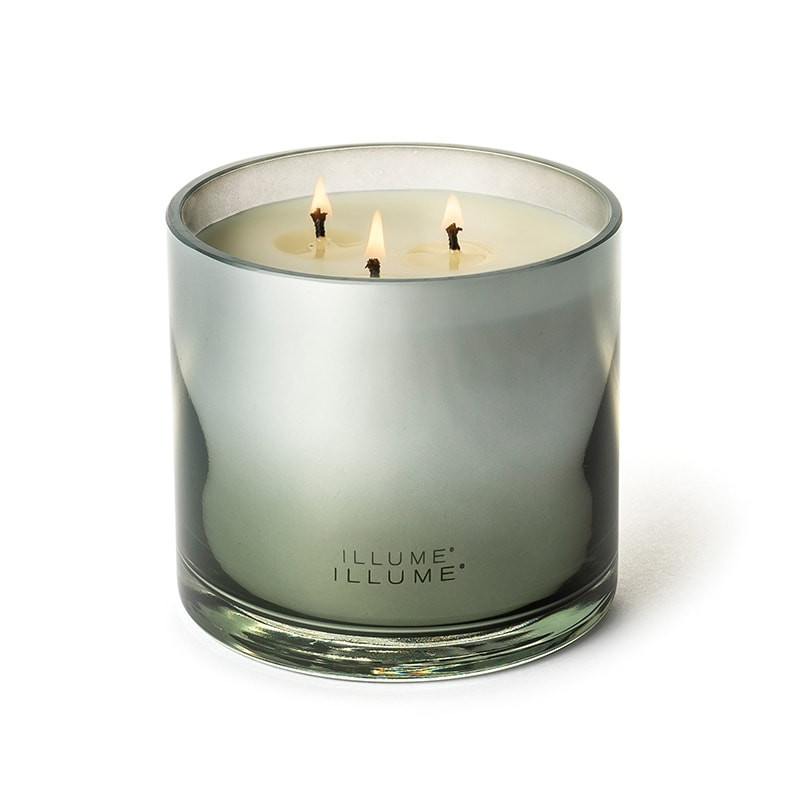 Bougie parfumée jasmin et embruns marins salés en verre avec couvercle 590g Illume - Fresh Sea Salt 