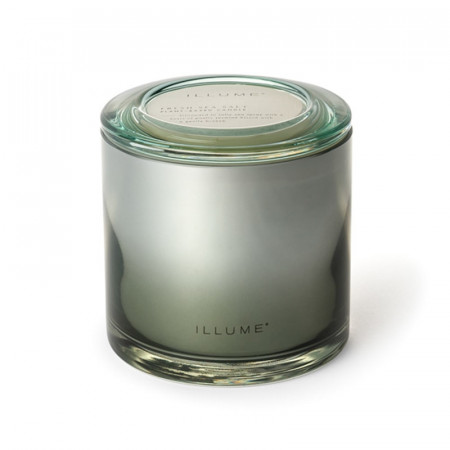 Bougie parfumée jasmin et embruns marins salés en verre avec couvercle 590g Illume - Fresh Sea Salt 