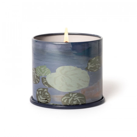 Bougie parfumée feuilles vertes, pluie fraîche et éclats de citron boîte métal 335g Illume - Hidden Lake 
