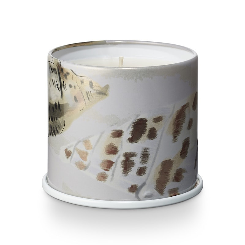 Bougie parfumée fleurs de citronnier, brume océanique et sable ambré boîte métal 335g Illume - Driftwood 