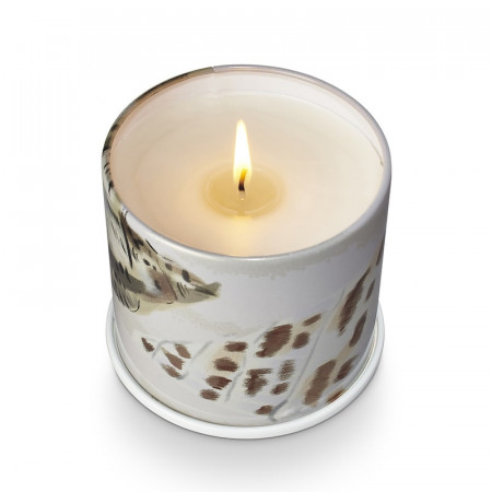 Bougie parfumée fleurs de citronnier, brume océanique et sable ambré boîte métal 335g Illume - Driftwood 