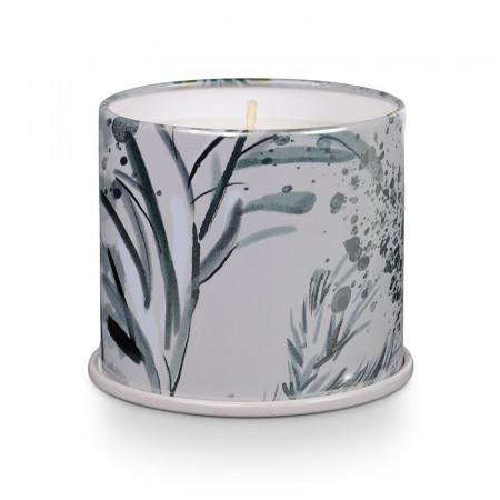 Bougie parfumée cardamome fraîche, feuilles persistantes et éclats d'agrumes boîte métal 335g Illume - Winter White 