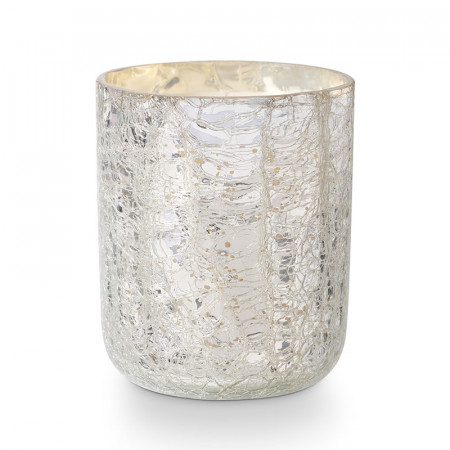 Bougie parfumée ébène, cassis et agrumes sucrés en verre craquelé avec boîte cadeau 235g Illume - North Sky 